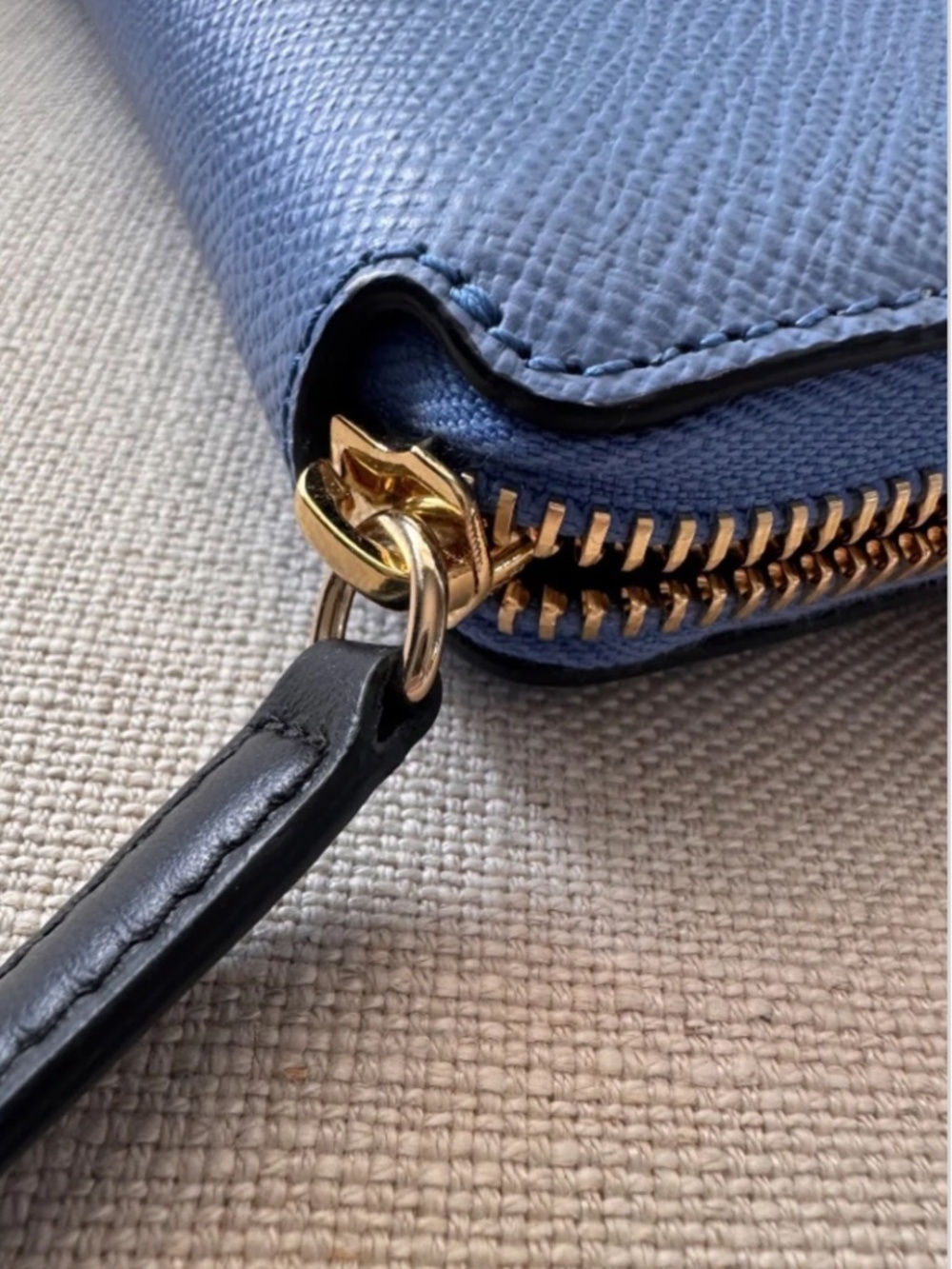 SMYTHSON Panama A5 Zip Portfolio Organizer | Nile Blue Crossgrain Leather - Picture 7 of 12